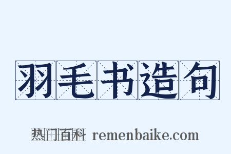 羽毛书造句是什么意思的图片
